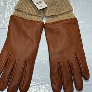 Brooks Brothers Buttery Soft Sheepskin Luxurious Sz XL Gloves Brown wool Lining